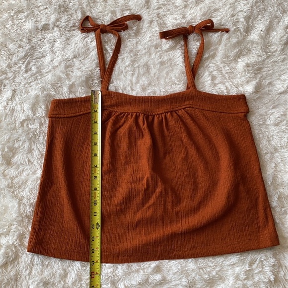 Madewell Crosshatch Tie-Strap Tank Top size S - Picture 6 of 10
